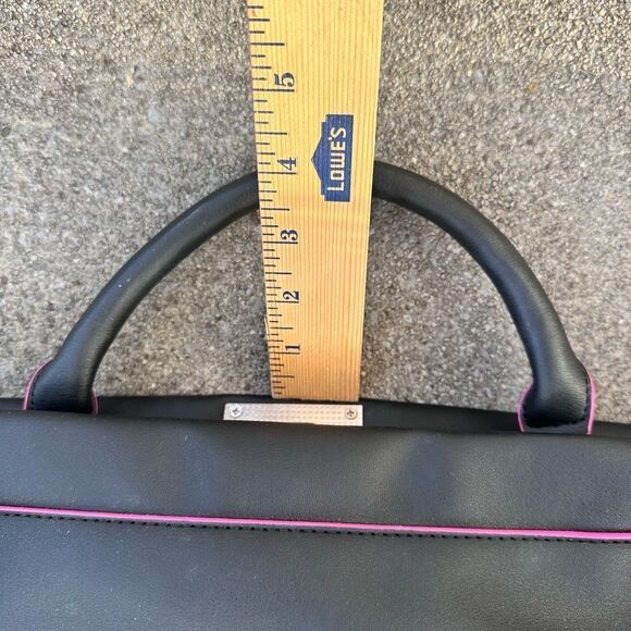 Just fab black vinyl ruffled handbag - Picture 10 of 10